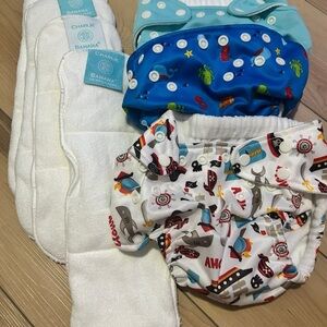 Charlie Banana Kids Diaper Covers - Blue and White Patterns